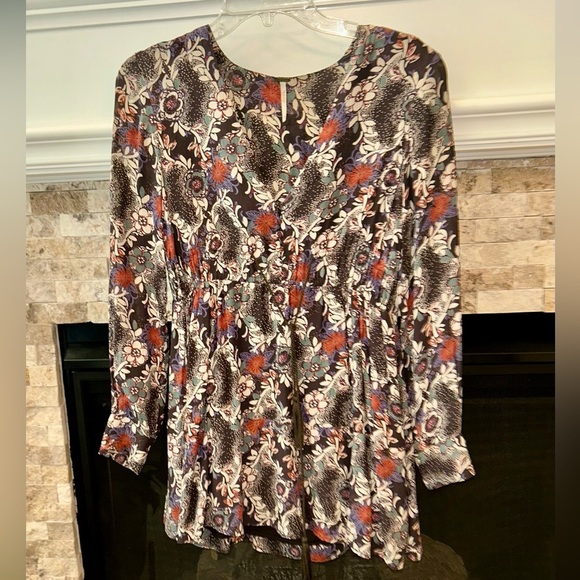 Free People Stealing Fire Tunic Dress BOHO Sz XS - Picture 2 of 5